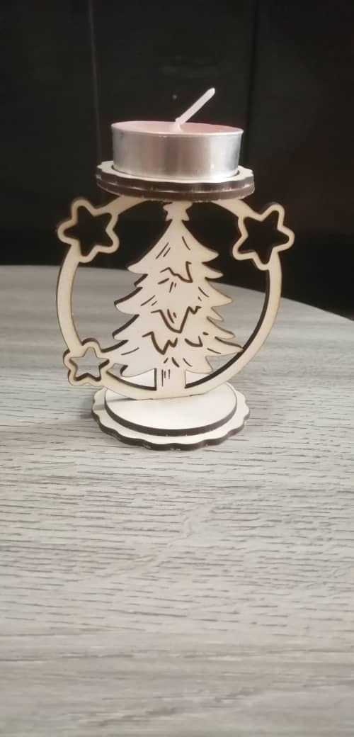 Christmas candle stands ornament