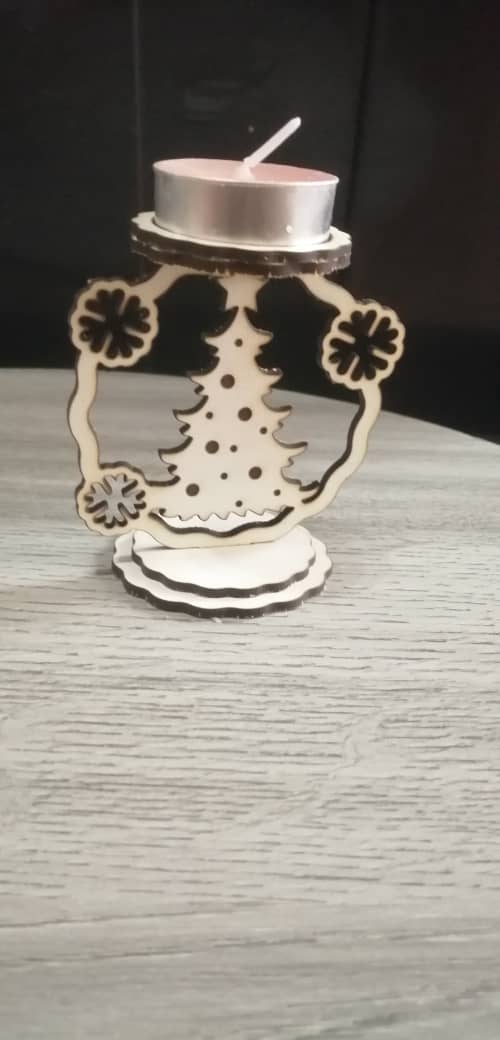 Christmas candle stands ornament