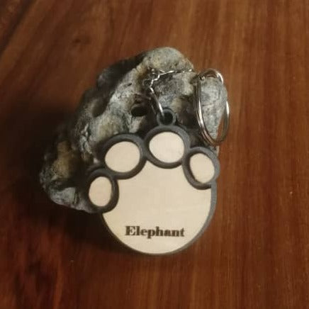 AFRICAN BIG 5 ANIMAL FOOTPRINT - Keychains