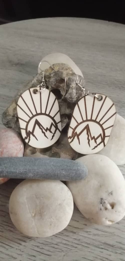 Sun and Mountain - Japanese style - Earrings